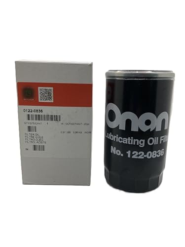 GPS GENERATOR PART SPECIALIST Cummins Onan OEM Oil Filter 122-0836 (1220836) plus Oil Filter Wrench