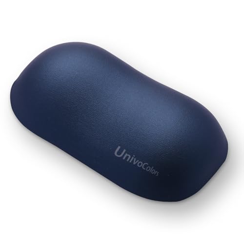 Image of UnivoColors Design-Wave Wrist Rest, Artificial Sheepskin+Memory Foam+Ergonomic+Anti-Slip Gel, Resilience Support During Work and Gaming,Mouse Accessory,Navy