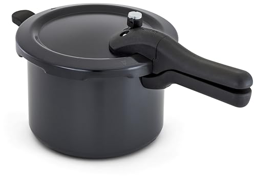 Judge Pressure Cooker, Hard Anodised 5L, (24.5cm) With Steamer Basket, Great Healthier and Quicker Cookware, Suitable for All Hob Types Except Induction