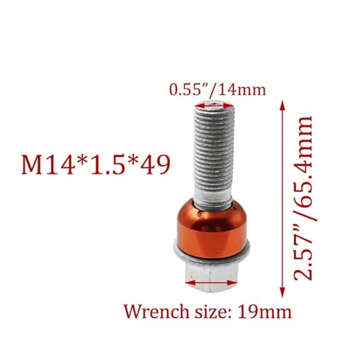 Tornillo para neumático M14*1.5 WHT004676 con acabado plata anticorrosión 2