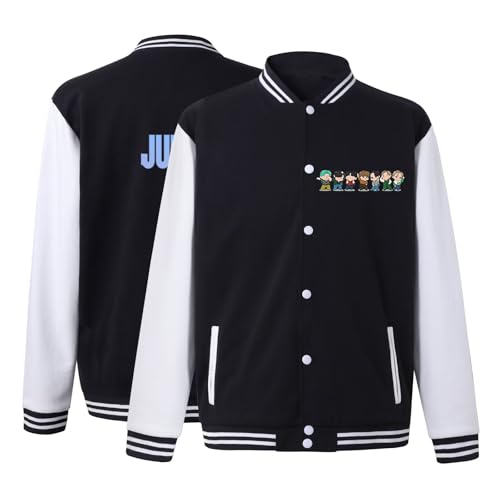 Dolpind Unisex Baseball Jacket for Fans, Love Yourself Inspired Jacket Coat Fashion Design, Lightweight Casual Outerwear