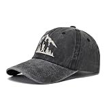 Bigfoot Mountain Forest Embroidered Washed hat Vintage Cotton Baseball Cap Men and Women Grandpa dad Gift
