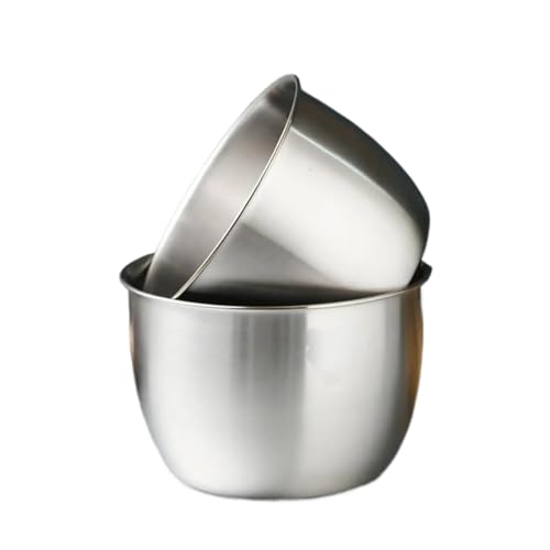 Juego de 2 boles mezcladores NOCM acero inoxidable 304, diseño profundo, ideales for cocinar, hornear, preparar pasteles, pan y ensaladas. Capacidad: 3600 ml 2800