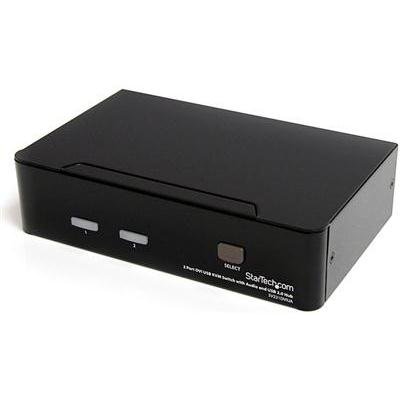 StarTech Switch SV231DVIUA 2 x Port DVI USB KVM Switch with Audio and USB 2.0 Hub