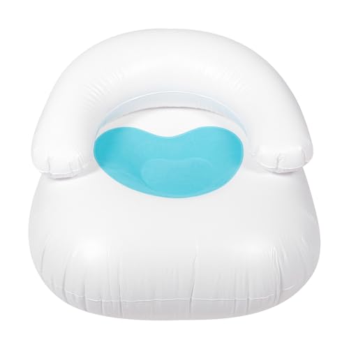 NAMOARLY Sofá Inflable Respaldo Pequeño de PVC Aterciopelado en Azul, Silla Plegable Portátil para Casa, Camping y Relax, Sofá Hinchable Flexible Fácil de Limpiar y Almacenar