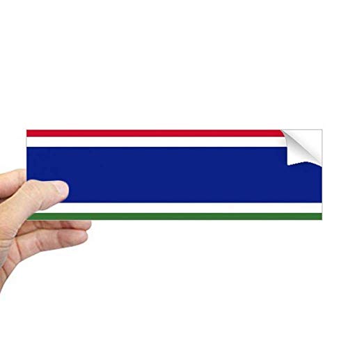 Adhesivo de la bandera nacional de Gambia rectangular para cristal de coche
