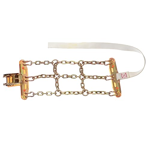 Ciieeo 1Pc Steel Tire Chain for Winter Heavy Duty Slip Chain for Cars and Trucks Versatile Winter Wheel Chain Accessory Fits Tire Widths