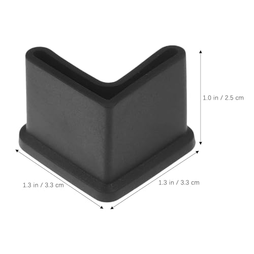 Protectores de goma negra en L para patas de muebles, 50 piezas 3