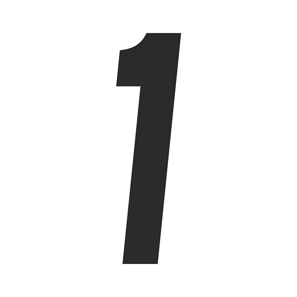 Quattroerre Cross Number 1, h 15 cm, Black