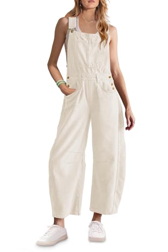 ReachMe Womens Barrel Overalls Casual Loose Denim Jumpsuits Y2k Baggy