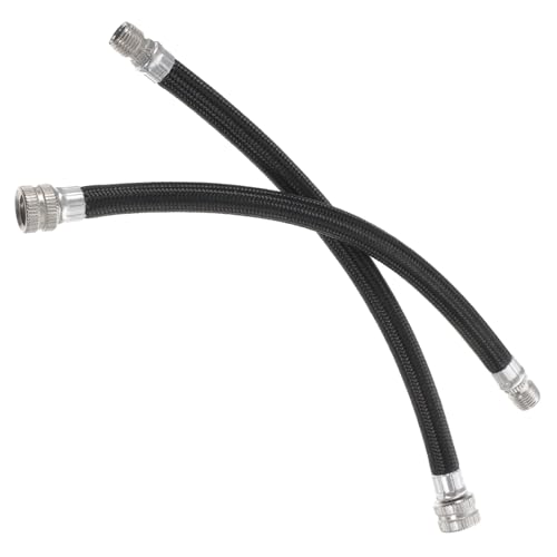 ibasenice 2 Piezas Manguera de extensión para Air Pump Manguera Flexible Hose Manguera de la extendido Manguera de de Bicicleta Inflador Tubo de extensión para Black