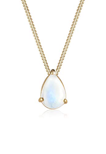 Collier pierre de lune Elli en argent sterling 925 doré haut de gamme