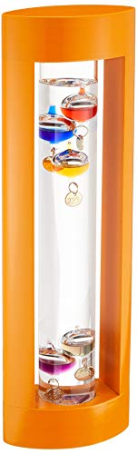 アイシー ガリレオ温度計 木枠オレンジ28