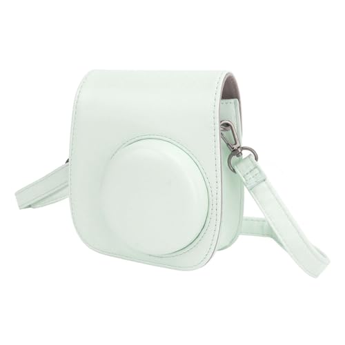 LUCKDANO Funda para Cámara Mini Bolsa Protectora para Cámara Instantánea Funda de PU para Mini 12 - Completa con álbum, Marcos Coloridos y Pegatinas para Experiencias Fotográficas Divertidas (Green)