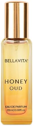 Bella Vita Luxury Honey Oud Unisex Liquid Eau De Parfum With Bergamot, Patchouli, Vanilla Premium, Long Lasting Sweet & Spicy Fragrance, 20ml