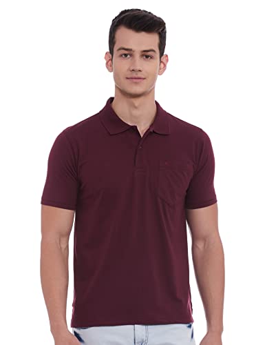 Image of Monte Carlo Mens S.Blue Plain Collar T-Shirt |22203401-167