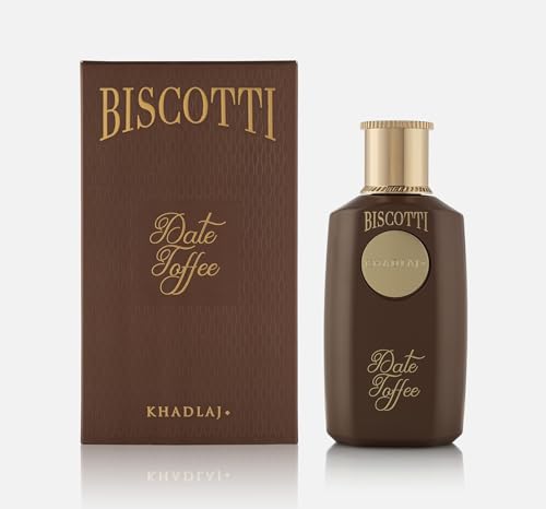 Date Toffee 100ml Khadlaj Biscotti Extrait de Parfum- Coffee Caramel Date Sugary Accords - Unisex Fragrance Sweet Gourmand Scent