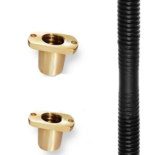 Trapezoidal Lead Screw Rod Nut, Threaded backlash 1 Meter T-shaped Screw Rod With Nut Left And Right Hand Teeth Butt T12
