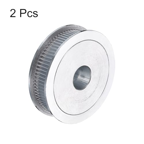 QUARKZMAN 2 Stück GT-2 Riemenscheibe Synchronrad 80 Zähne 14mm Bohrung Passend Für 10mm Breiter Riemen Aluminiumlegierung Zahnriemenscheibe Für 3D-Drucker CNC-Maschine