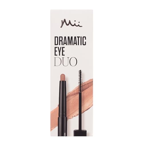 Mii Cosmetics Dramatic Eye Mascara & Eyeshadow Duo | Makeup Gift Set for Women | Creamy Eyeshadow Stick & Lengthening Mascara | Professional Eye Make Up Set, Makeup Bundle for Gifting | Dusty Rose