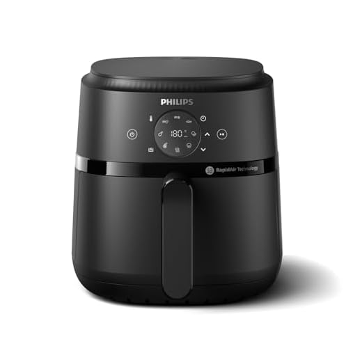 Philips Airfryer 2000 Series 4.2L - Digital Touch Screen, 13 Cooking Options, 9 Preset Functions, Up to 90% Less Fat with RapidAir Technology, 1500W Power, Black (NA229/00)