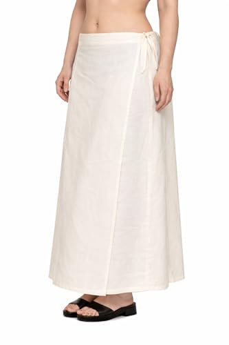 Image of CITIX Pure Cotton Petticoat for Woman Saree | Adujastable Drawstring Waist