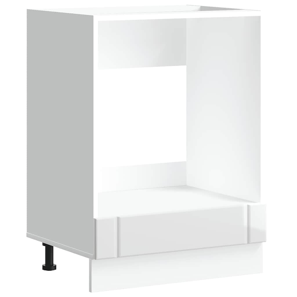 vidaXL Armario de Horno Lucca Blanco Brillante, Unidad de Horno, gabinete de Horno de Cocina, Unidad Base de Horno, Unidad de Horno de Cocina