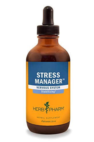 Herb Pharm Stress Manager Liquid Herbal Formula with Rhodiola and Holy Basil Liquid Extracts - 4 Ounce