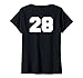 Donna Numero 28 Maglia Sportiva Giocatore #28 Fan BACK PRINT Varsity Maglietta con Collo a V