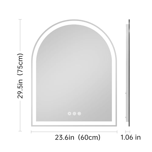 Smart Mirror with Lights and Bluetooth