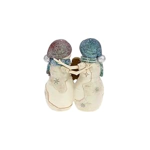 Pavilion gift company baking spirits bright 45 hand painted resin the birchhearts collectible double snowman figurine decorative holiday christmas decor statue  urban country home decor