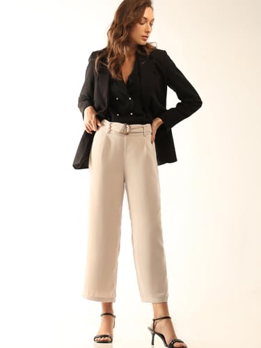 Image of VERO Moda Women's Straight Fit High Rise Pants