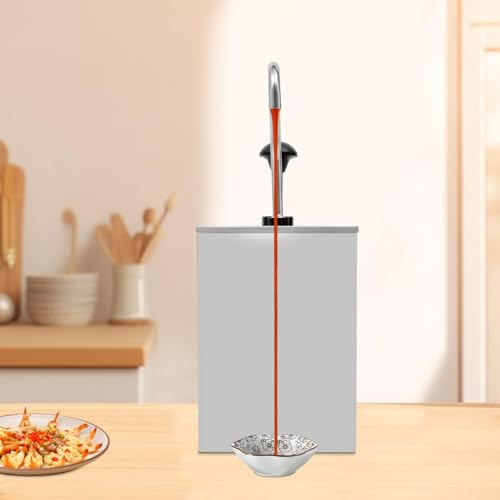 Pompa dispenser per salse, in acciaio inox da 3,6 l, con serbatoi rimovibili per insalata, marmellata, condimenti e salse