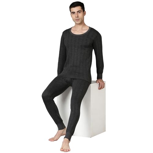 Image of Dixcy Scott Originals Men's Thermal Set | Round Neck Long Sleeve | Richer And Long-Lasting Colour With Special Fiber Dye | Enhanced Flexibility For Comfort Best In Class Warmth With Heat Trap Technology | Layering Compatibility | Sweat Absorbent