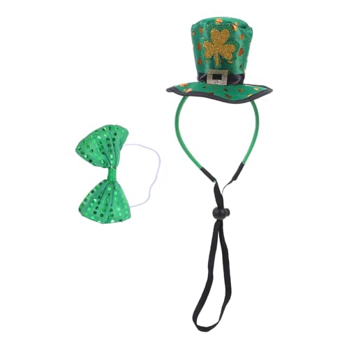 Bandeau Trèfle Vert COLLBATH léger et confortable avec mini chapeau haut-de-forme et nœud
