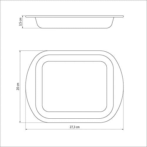 Tramontina 20053022 Assadeira Rasa de Alumínio com Revestimento Interno Antiaderente, Grafite, 22 cm
