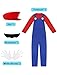 Mario Costume for Kids Halloween Christmas Toddler Boys Super Plumber Cosplay Brothers Jumpsuit with Gloves Hat Mustache (Red, 2-3T)