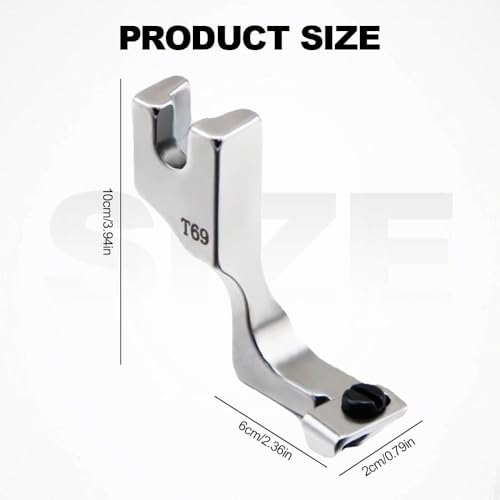 Prensatela ajustable para cremalleras invisibles para máquinas de coser miniatura 6