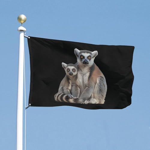Banderas de recuerdos Lemur impresas a una cara para identificar el jardín en tus eventos 4