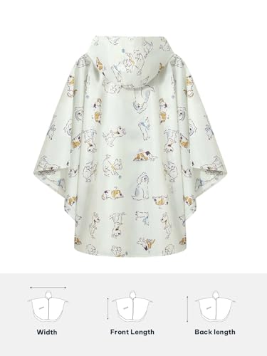 Image of SaphiRose Lightweight Kids Rain Poncho Jacket Waterproof Outwear Rain Coat