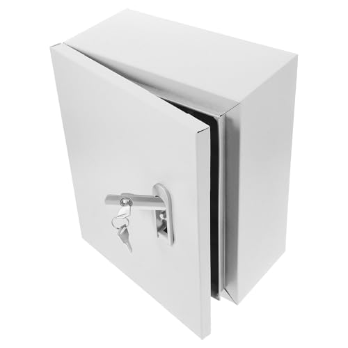 Boîte de jonction extérieure étanche murale en acier blanc pour circuit électrique