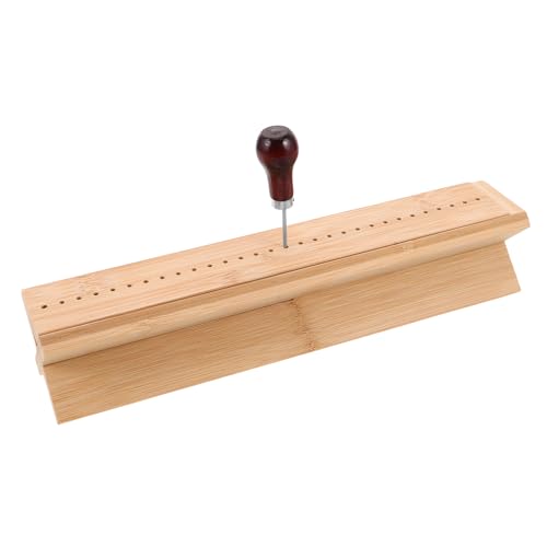 Cuna de encuadernación de madera y bambú con punzón para manualidades y scrapbooking