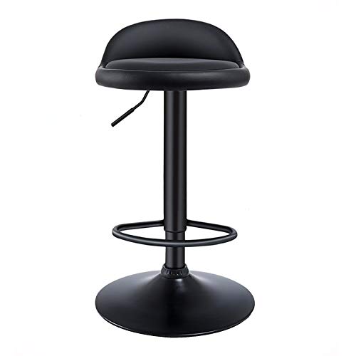 Tabourets de bar pivotants réglables avec dossier chaises cuisine comptoir cuir noir