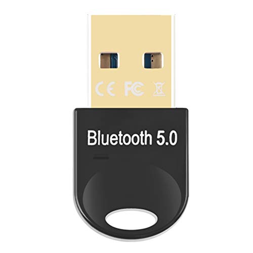 Yicente Adaptador Bluetooth 5.0 USB para PC Transmisor Receptor Bluetooth para Auriculares Altavoz Teclado Bluetooth Adaptador USB para PC Portatil Compatible con Windows 10 8 7 XP Vista