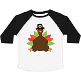 Inktastic Little Boys' Thanksgiving Pilgrim Turkey Toddler T-Shirt