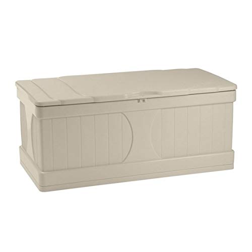 Suncast Indoor/Outdoor 99 Gallon Large Deck Box, Taupe