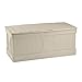 Suncast 99-Gallon Large Deck Box - Lightweight Resin Indoor/Outdoor Storage Container and Seat for Patio Cushions and Gardening Tools - Store Items on Patio, Garage, Yard - Taupe