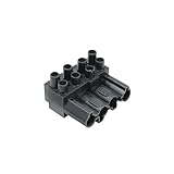 Genre du connecteur: femelle Wieland Bloc de connexion: barrette de pression amovible pince à vis femelle noir 4 rails 1x4 broches ST18/4B SW