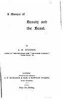 A Masque of Beauty and the Beast (Classic Reprint) 1533421730 Book Cover