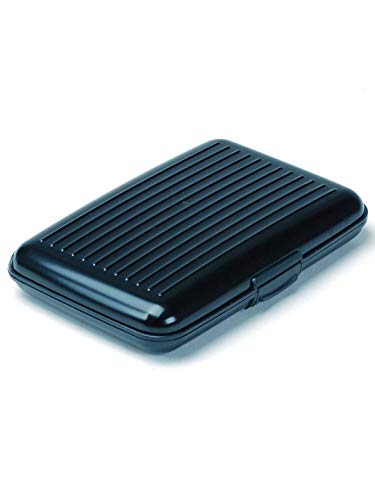 RFID Aluminum Wallet Credit Card Holder- Prevent Electronic Scan Theft - Cool Slim Design for Men & Women